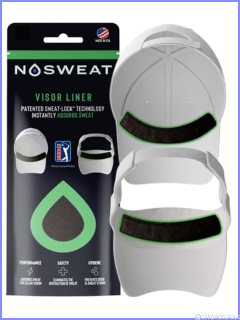 Officially Licensed Hat Visor Sweat Liner Made in USA Golf Sweat Guard
